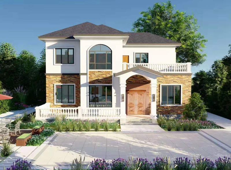 永康輕鋼別墅建筑設(shè)計 29萬起建別墅 【防12級臺風(fēng)】(圖1) 睿婕輕鋼別墅