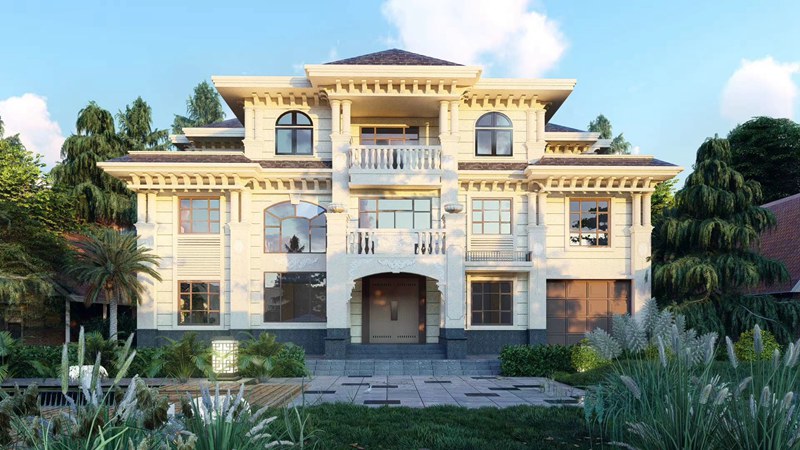 510平方豪華型輕鋼別墅戶型(圖1) 睿婕輕鋼別墅戶型