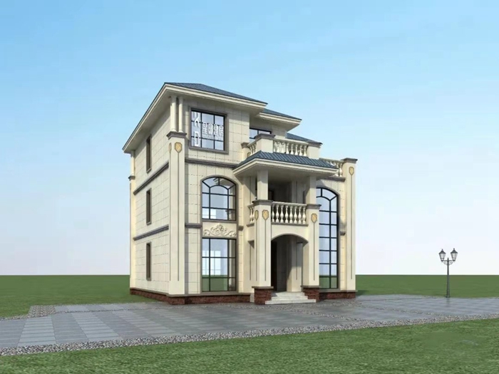 一百二十平方的輕鋼別墅設計圖(圖2) 睿婕輕鋼別墅