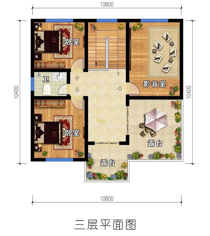 一百二十平方的輕鋼別墅設計圖(圖11) 睿婕輕鋼別墅